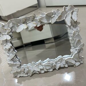 White Butterfly Wall Mirror